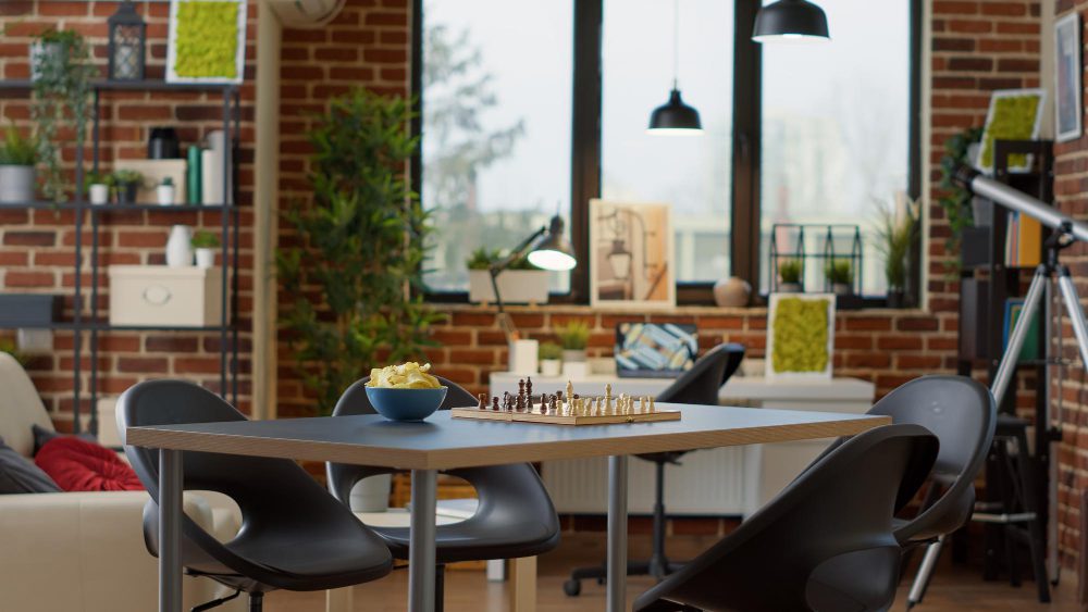 empty coworking space with tables in JB